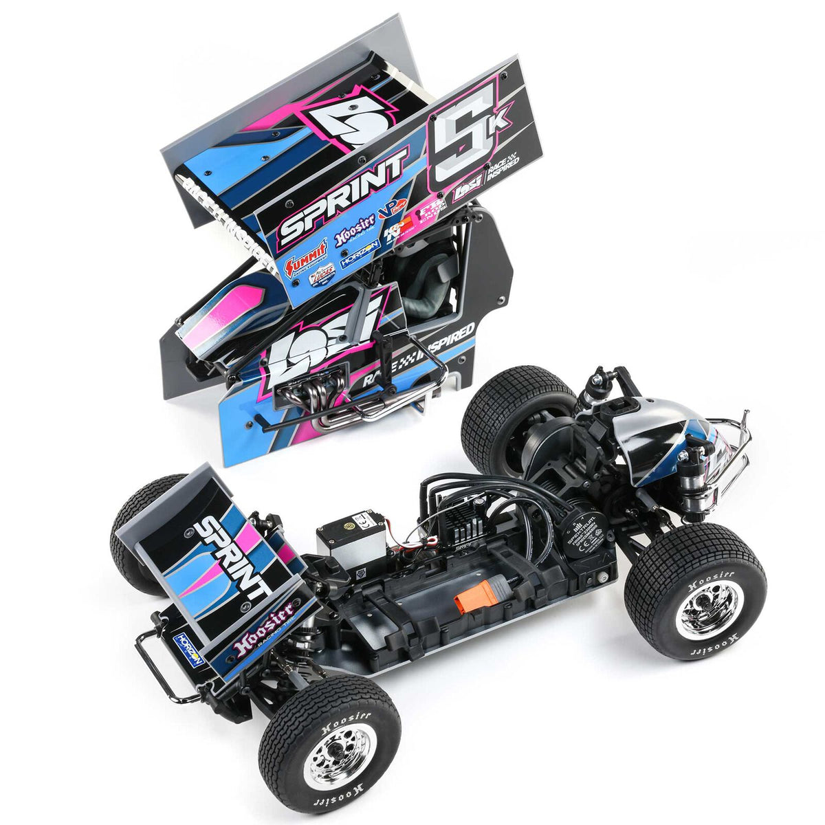 1/10 22S Sprint, RTR, 2WD Blue (Needs Battery & Charger) : LOS-1387T1