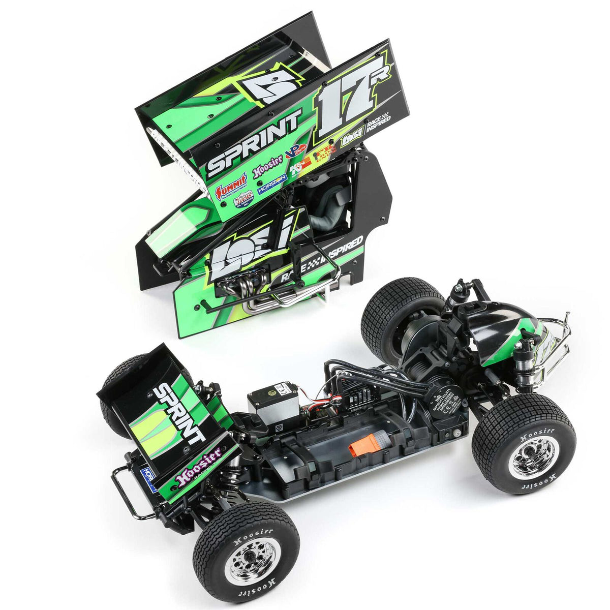 1/10 22S Sprint, RTR, 2WD Green (Needs Battery & Charger) : LOS-1387T2