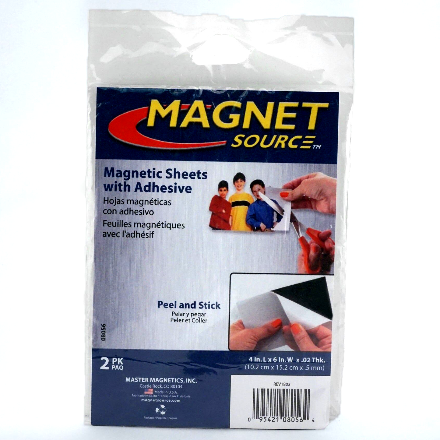 4"x6" Flexible Magnetic Sheets w/Adhesive (2)
