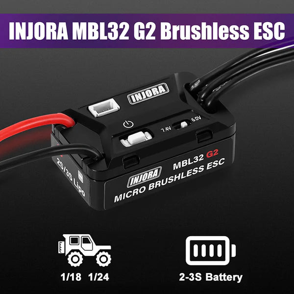 MBL32 G2 Waterproof Brushless ESC & 1721 Purple Viper Motor SCX24