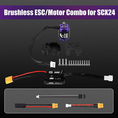 MBL32 G2 Waterproof Brushless ESC & 1721 Purple Viper Motor SCX24