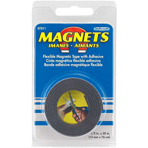 .5" x 30" x .060" Thick Flexible Magnetic Tape w/Adhesive (Roll)