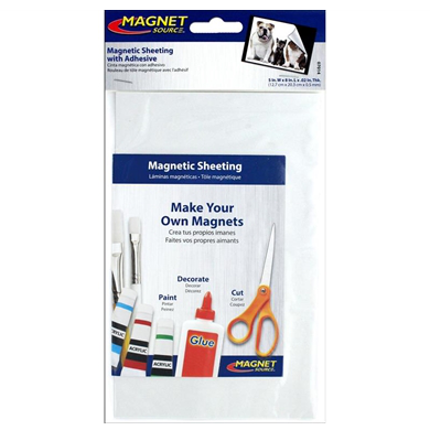 5"x8" Flexible Magnetic Sheet w/Adhesive