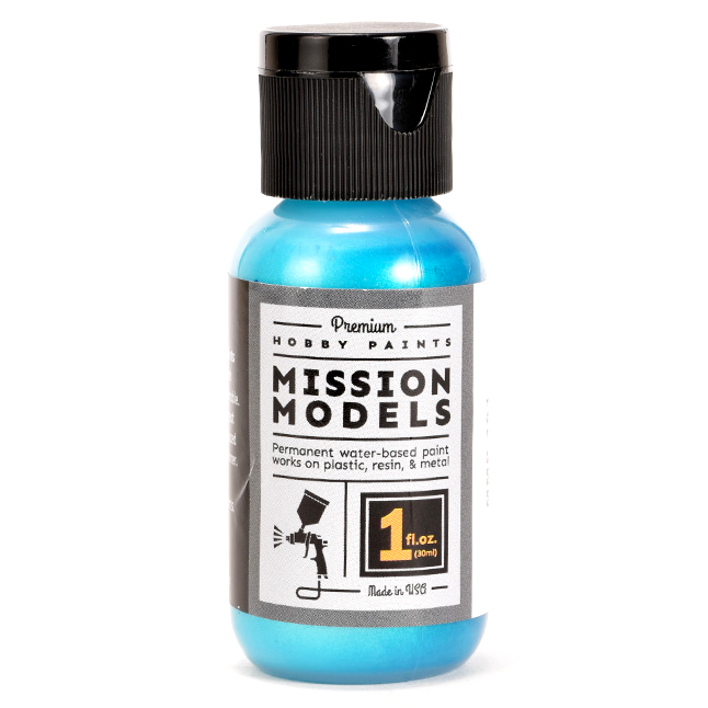 Mission Models Iridescent Turquoise Acrylic Model Paint, 1oz product photo