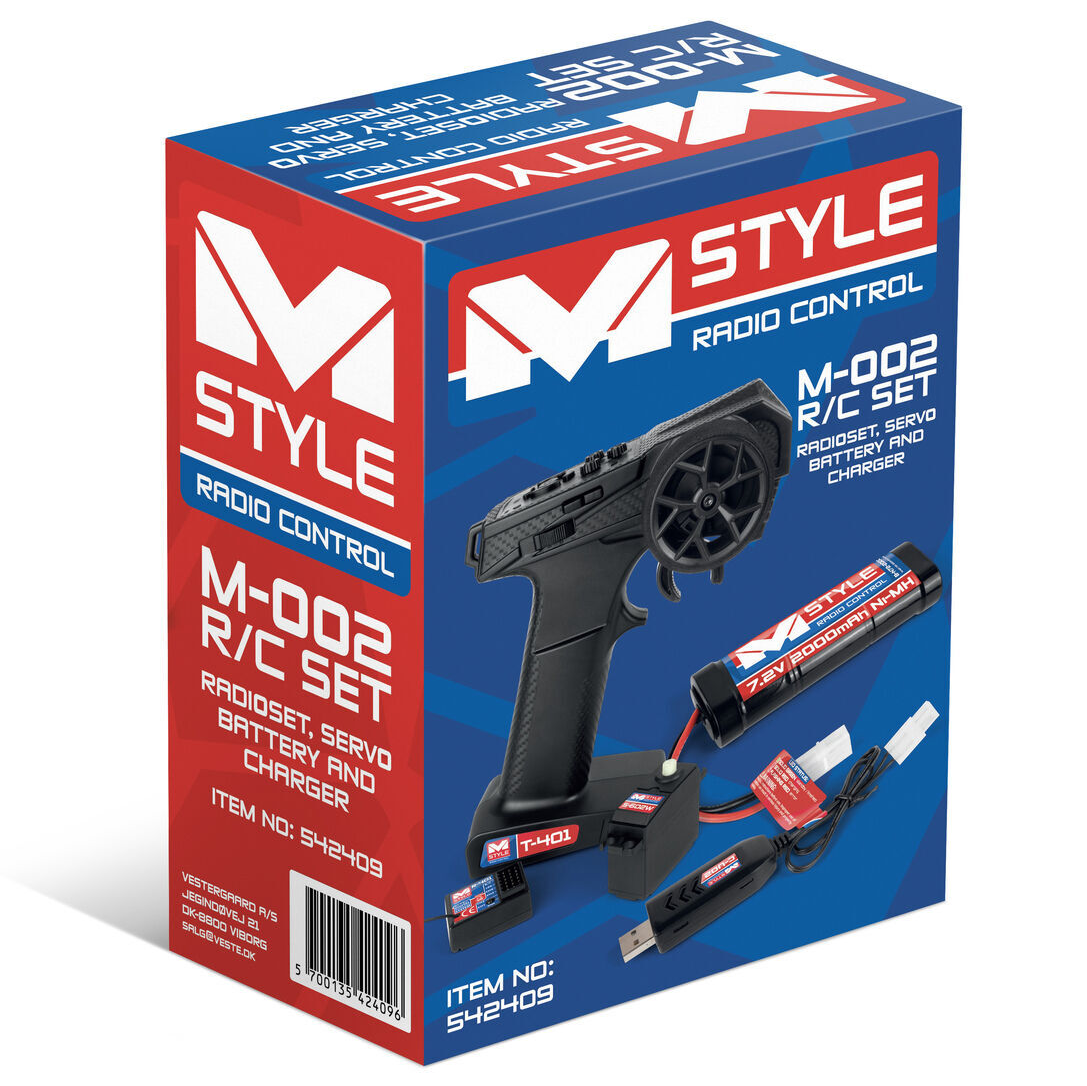 Mstyle R/C Set - Radio Set, Servo, Battery & Charger