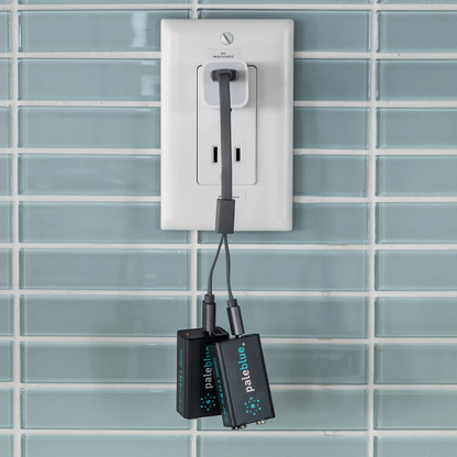 Pale Blue Lithium Ion Rechargeable 9 Volt Batteries 2pk