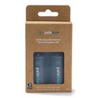 Pale Blue Lithium Ion Rechargeable C  Batteries 2pk