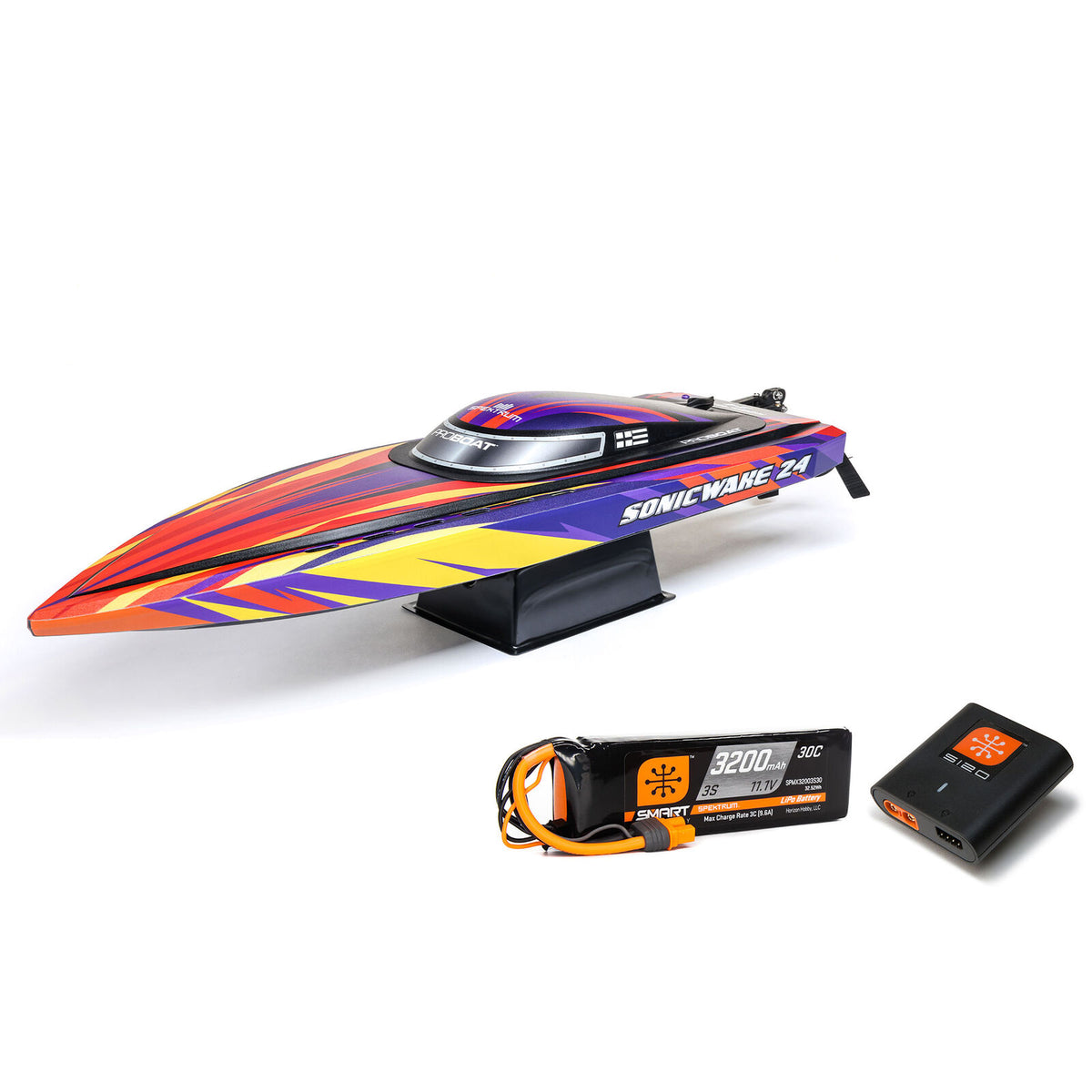 Sonicwake 24" Self-Righting Brushless Deep-V RTR, Red