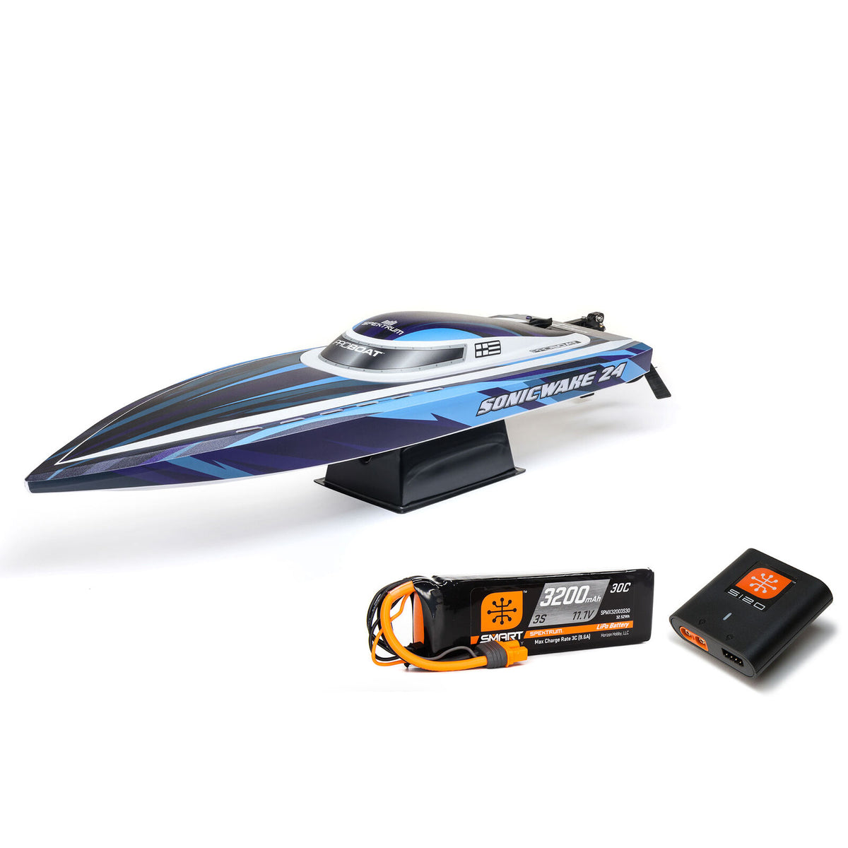 Sonicwake 24" Self-Righting Brushless Deep-V RTR, Blue