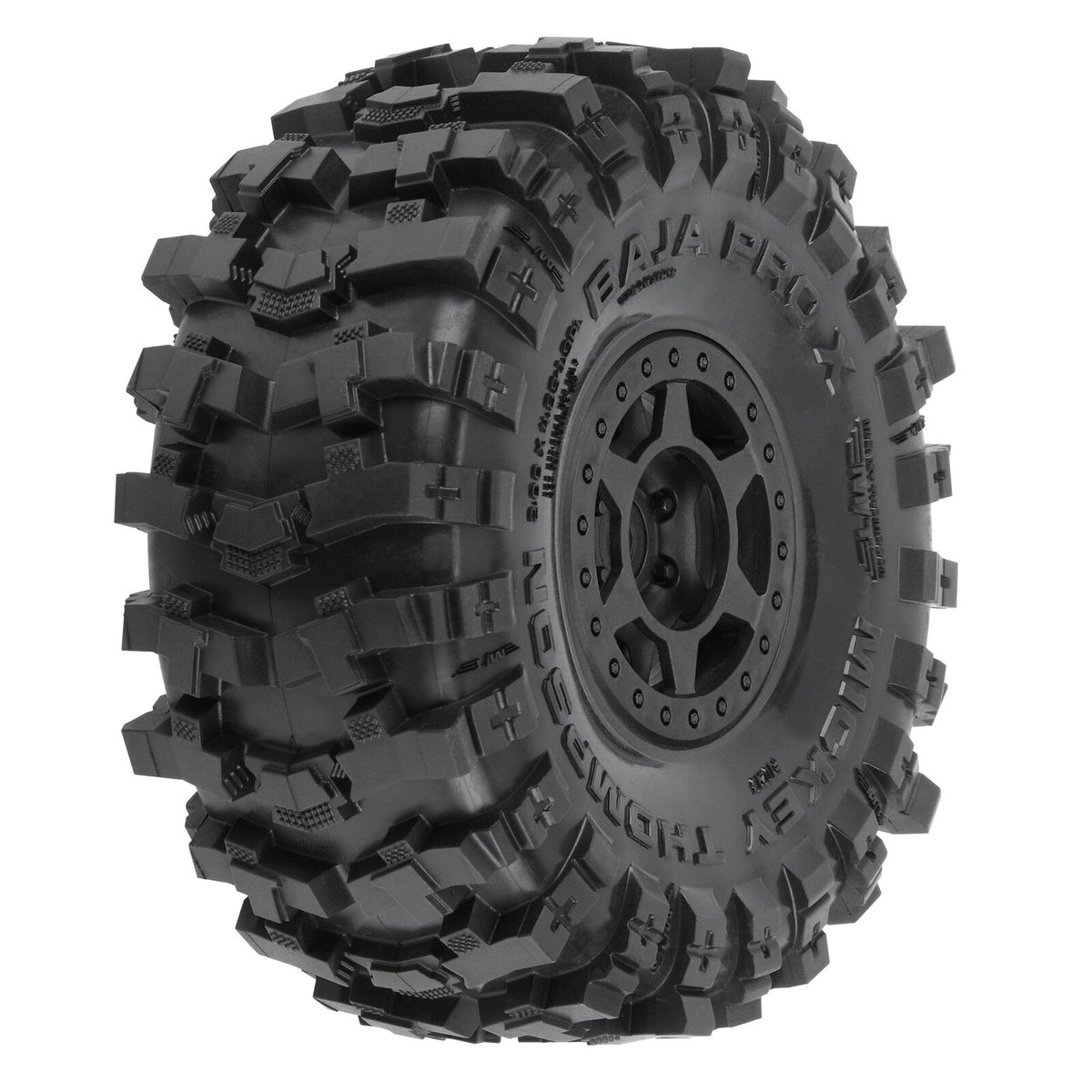 1/10 Mickey Thompson Baja Pro X Predator F/R 1.9" Crawler Tires w/ Holcomb Wheels (2)