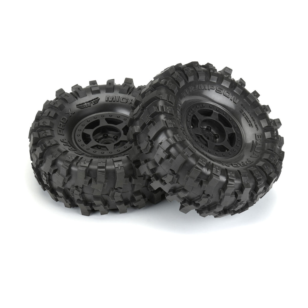 1/10 Mickey Thompson Baja Pro X Predator F/R 1.9" Crawler Tires w/ Holcomb Wheels (2)