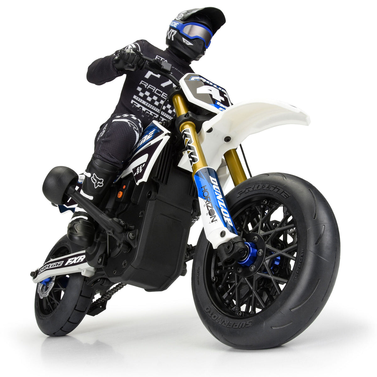 Pro-Line 1/4 Supermoto Front Tire, Mounted on Black Wheel for Promoto-MX (PRO1022210)