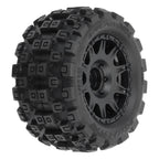 Badlands MX 1.85" All-Terrain (4) Mounted Raid Black 12mm Hex Wheels for Granite GROM