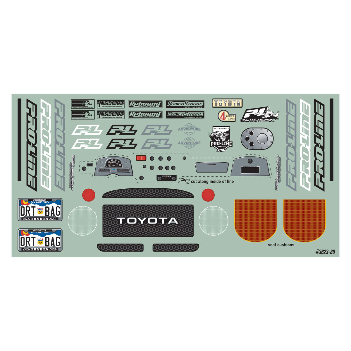 1979 Toyota Land Cruiser FJ40 Clear Body with Trail Cage & Scale Molded Accessories for 12.3"" (313m