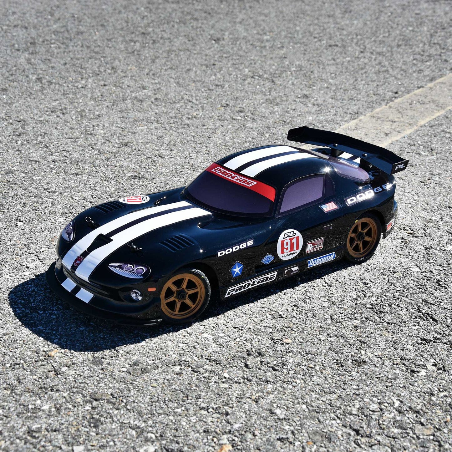 Pre-Cut 2002 Dodge Viper GTS for Losi NASCAR (Black)