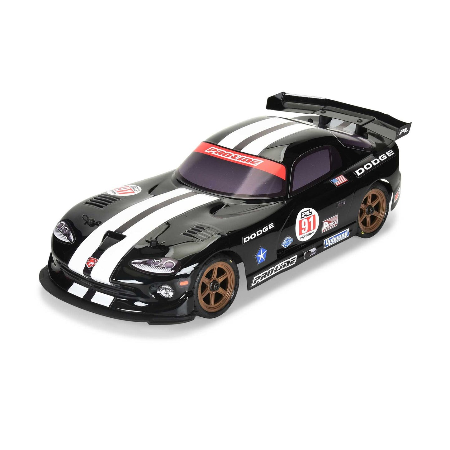 Pre-Cut 2002 Dodge Viper GTS for Losi NASCAR (Black)