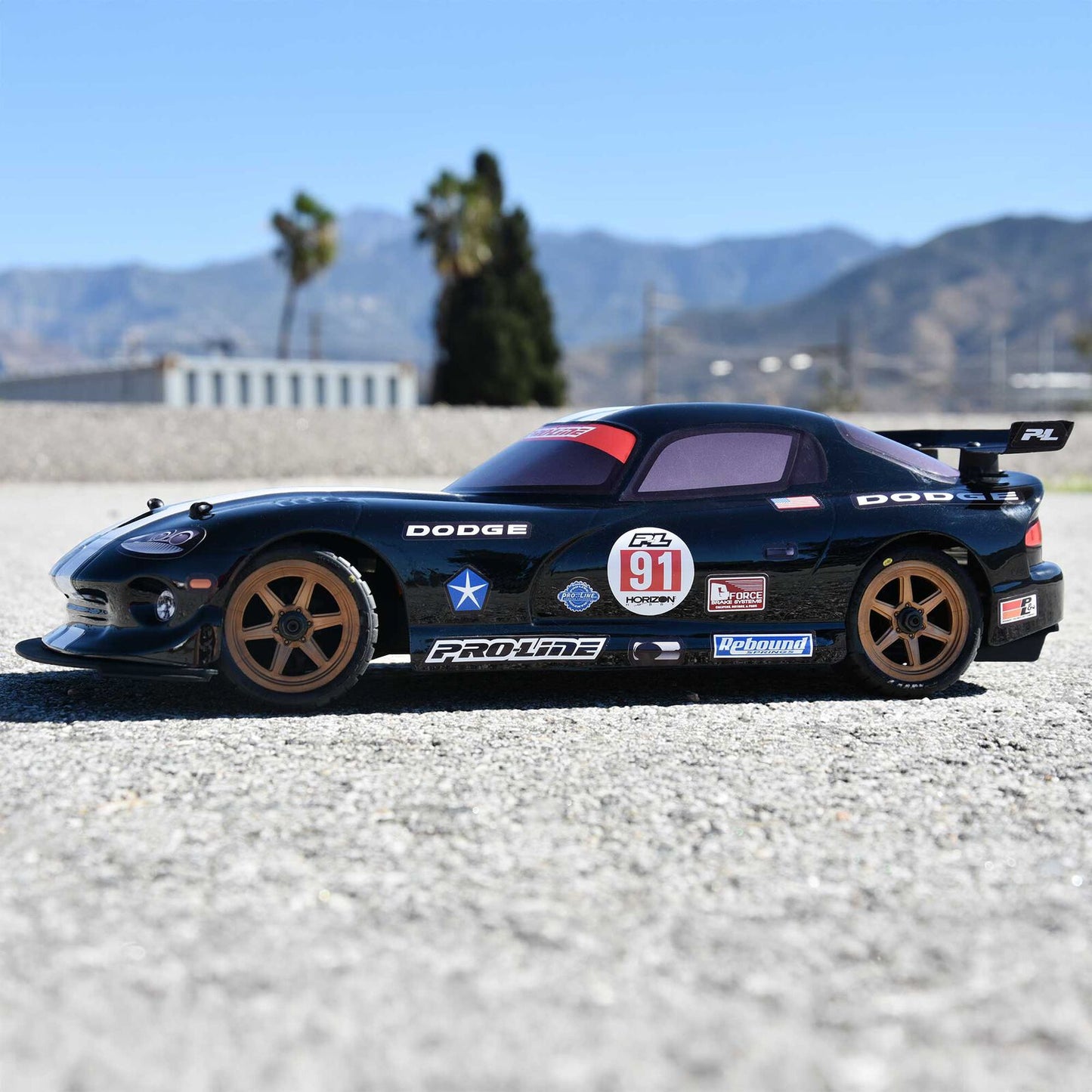 Pre-Cut 2002 Dodge Viper GTS for Losi NASCAR (Black)