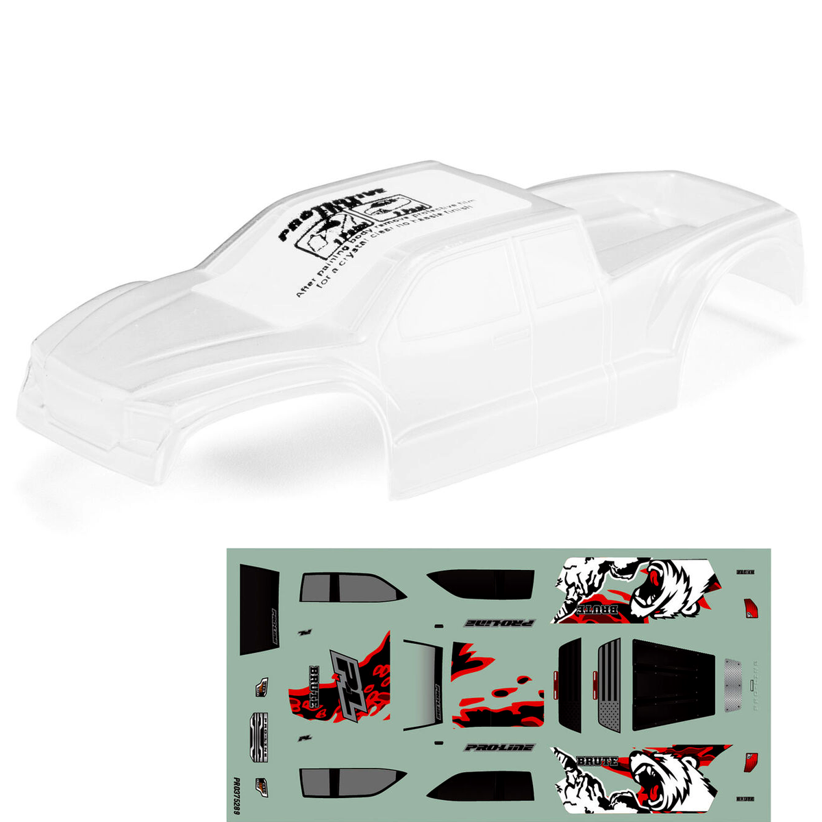 Body LE Brute Clear Body for Axial SCX30