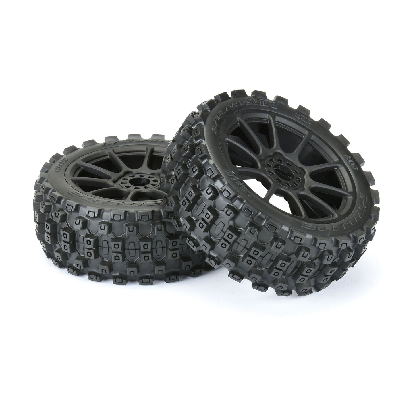 Badlands MX M2 1/8 MTD Mach 10 Black Wheels F/R