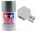 Tamiya PS-12 Silver Polycarbonate Spray Paint, 100ml product photo