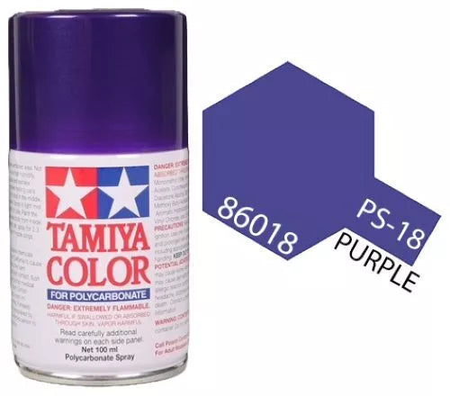 Tamiya PS-18 Metallic Purple Polycarbonate Spray Paint, 100ml product photo