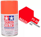 Tamiya PS-20 Fluorescent Red Polycarbonate Spray Paint, 100ml product photo
