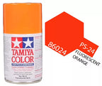 Tamiya PS-24 Fluorescent Orange Polycarbonate Spray Paint, 100ml product photo