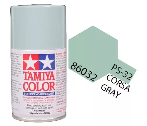Tamiya PS-32 Corsa Gray Polycarbonate Spray Paint, 100ml product photo