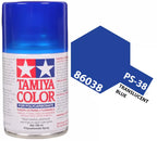 Tamiya PS-38 Translucent Blue Polycarbonate Spray Paint, 100ml product photo