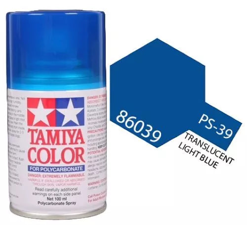 Tamiya PS-39 Translucent Light Blue Polycarbonate Spray Paint, 100ml product photo