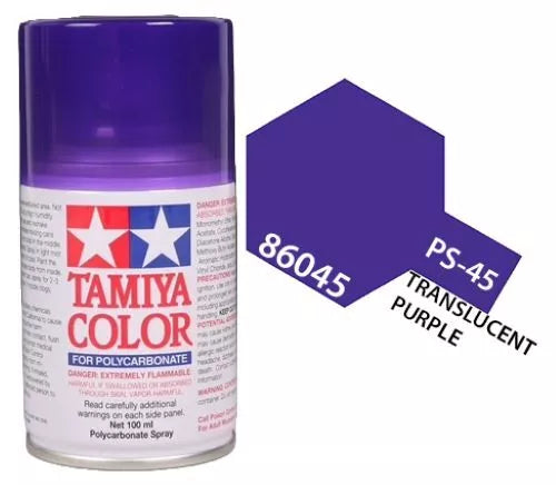 Tamiya PS-45 Translucent Purple Polycarbonate Spray Paint, 100ml product photo
