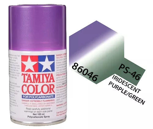 Tamiya PS-46 Purple/Green Iridescent Polycarbonate Spray Paint, 100ml product photo