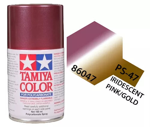 Tamiya PS-47 Pink/Gold Iridescent Polycarbonate Spray Paint, 100ml product photo