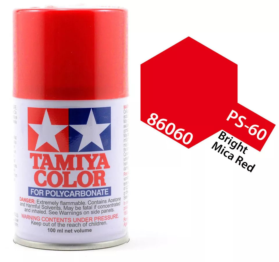 Tamiya PS-60 Mica Red Polycarbonate Spray Paint, 100ml product photo