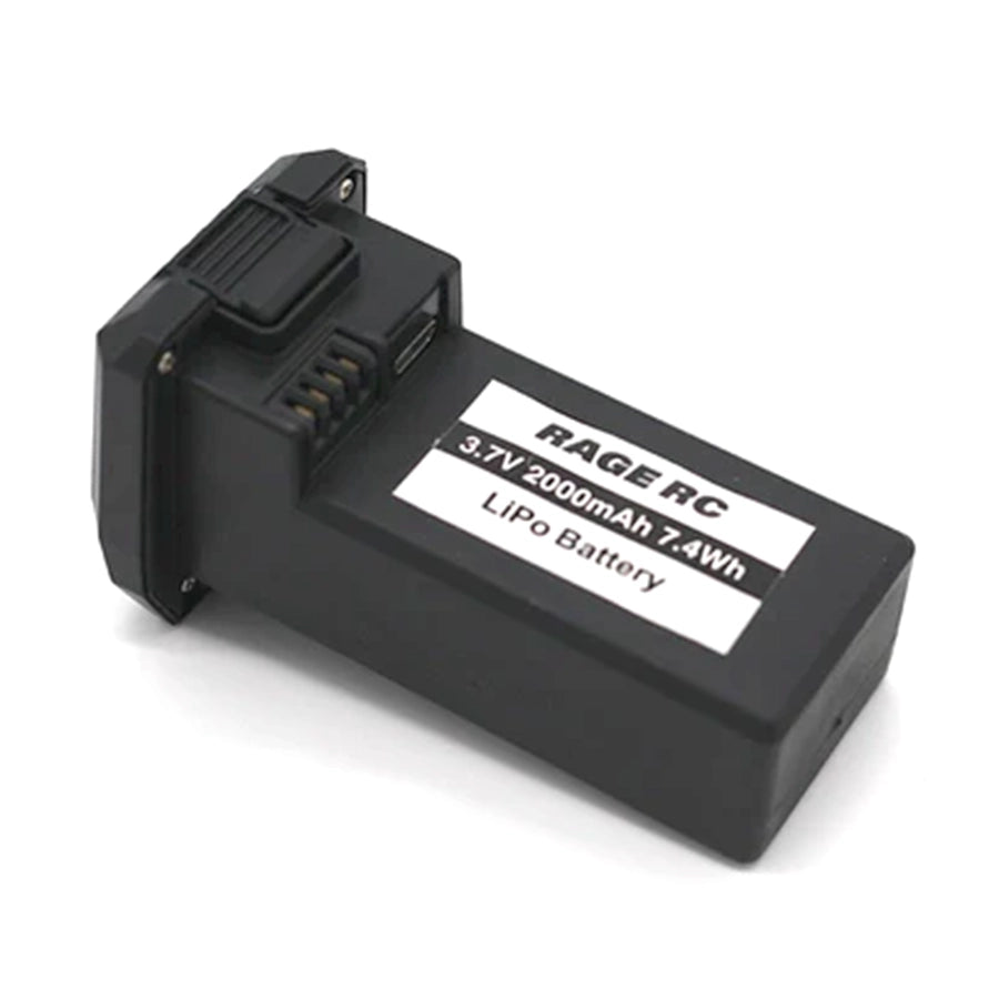 Rage 3.7V 1S 2000mAh LiPo Battery with Case, Stinger 3.0 (RGR4557)