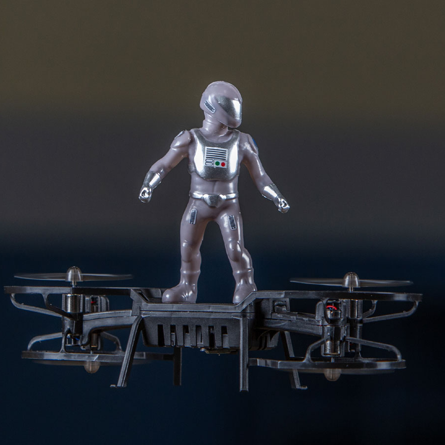 Rage R/C AeroBoard drone, Silver Robot – view 3