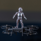 Rage R/C AeroBoard drone, Silver Robot – view 3