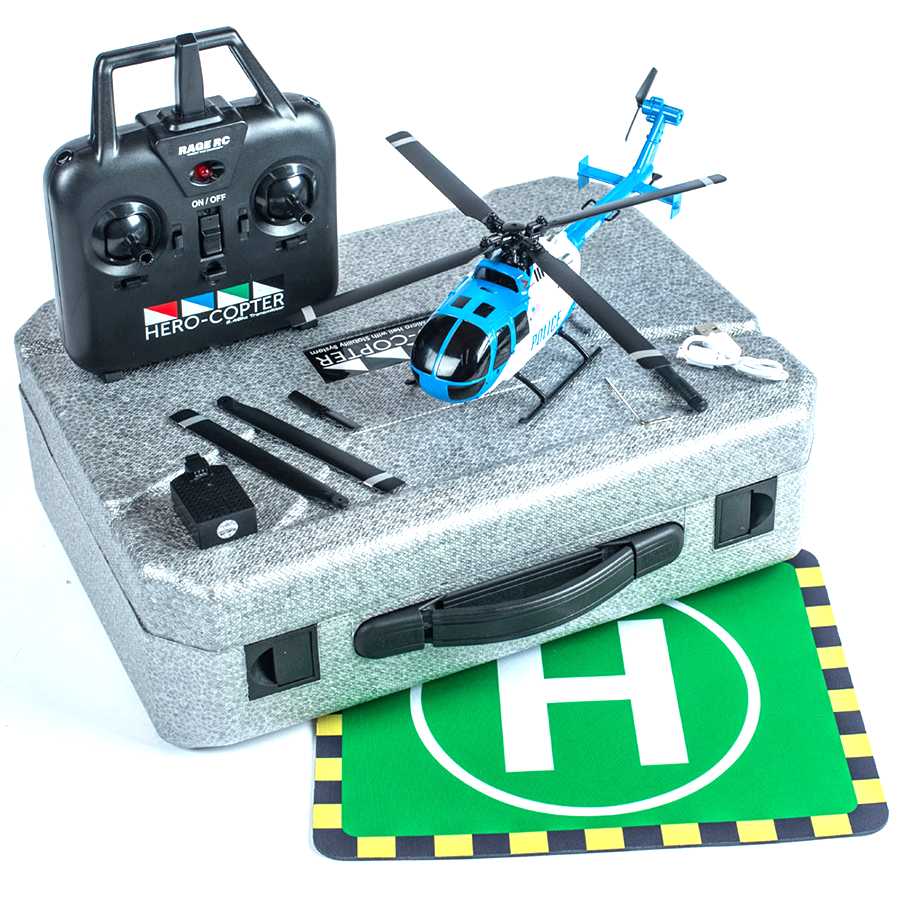 Rage Hero-Copter, 4-Blade RTF Helicopter, Police (RGR6051)