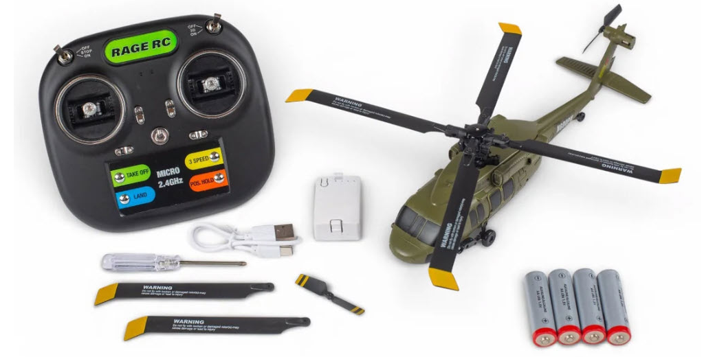 Hero-Copter BL, 4-Blade Brushless RTF Heli; Army