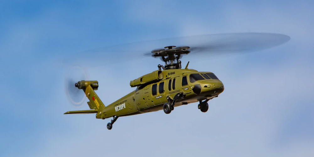 Hero-Copter BL, 4-Blade Brushless RTF Heli; Army