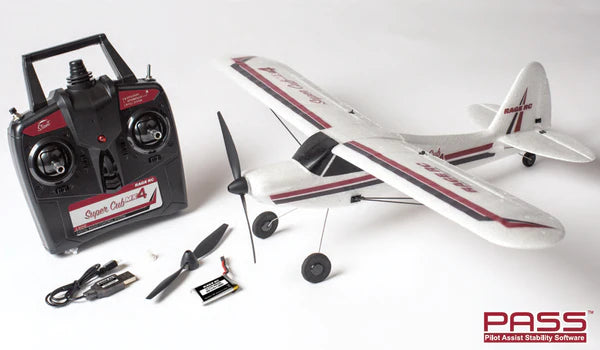Super Cub MX4 Micro 4-Channel RTF Airplane with PASS (Pilot Assist Stability Software)