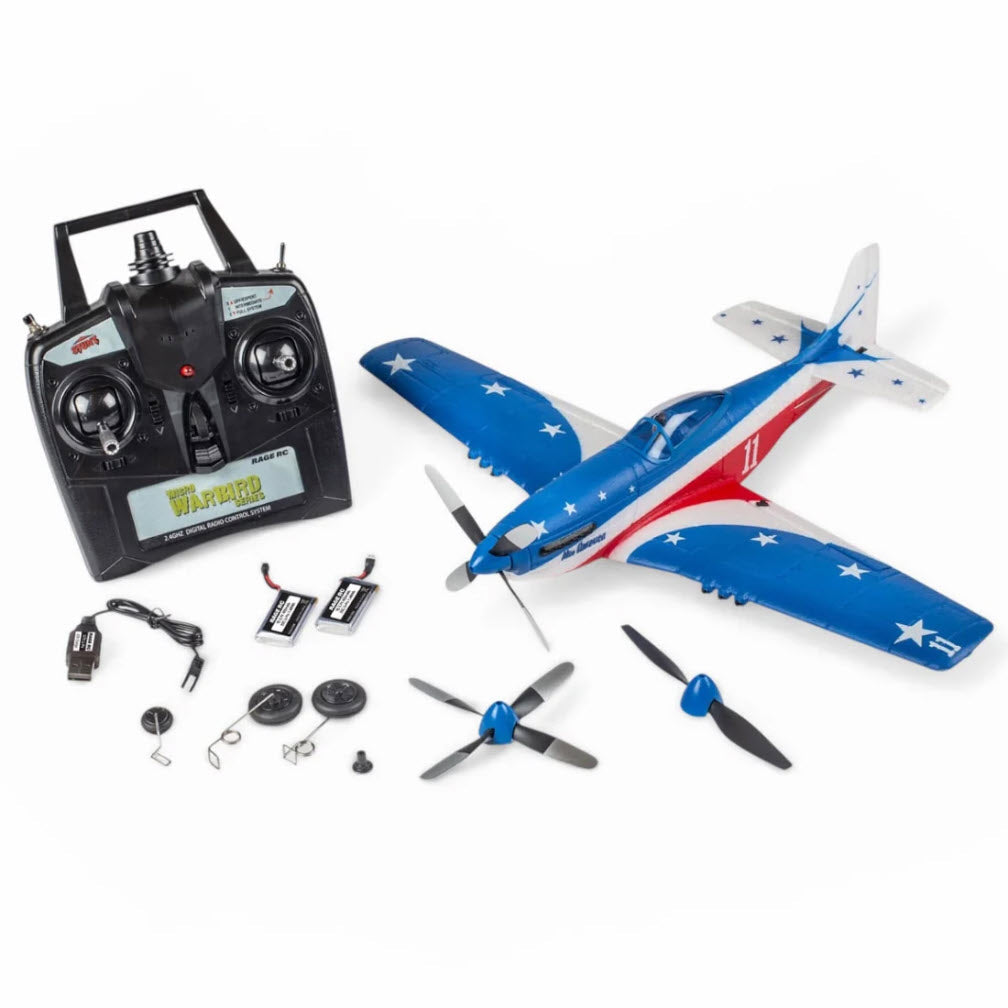 Rage P-51D Miss America Micro RTF Airplane with PASS System (RGRA1300V3)