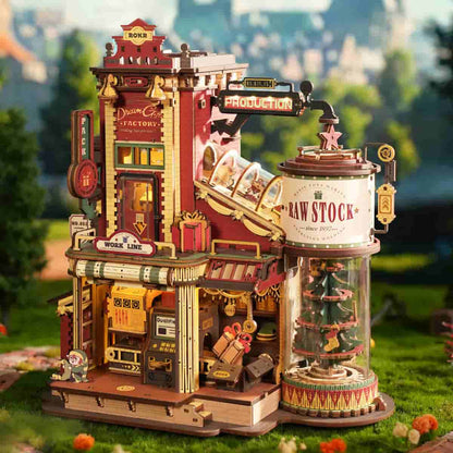 Christmas Dream Gift Factory Wooden Music Box