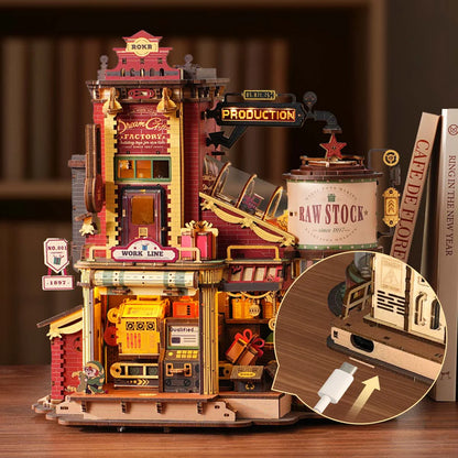Christmas Dream Gift Factory Wooden Music Box