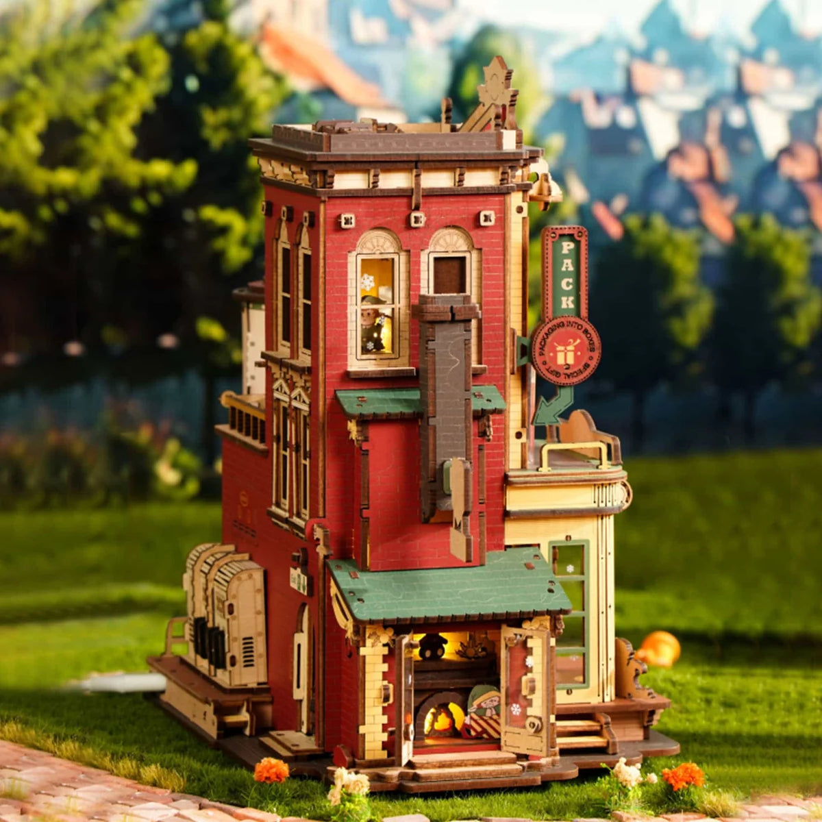 Christmas Dream Gift Factory Wooden Music Box
