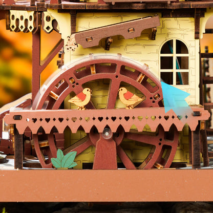 Cuckoo Clock, Natural Wood, Mechanical 3D Wooden Puzzle