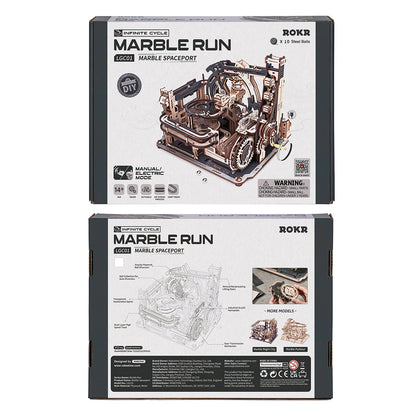 ROKR Marble Spaceport Marble Run 3D Wooden Puzzle