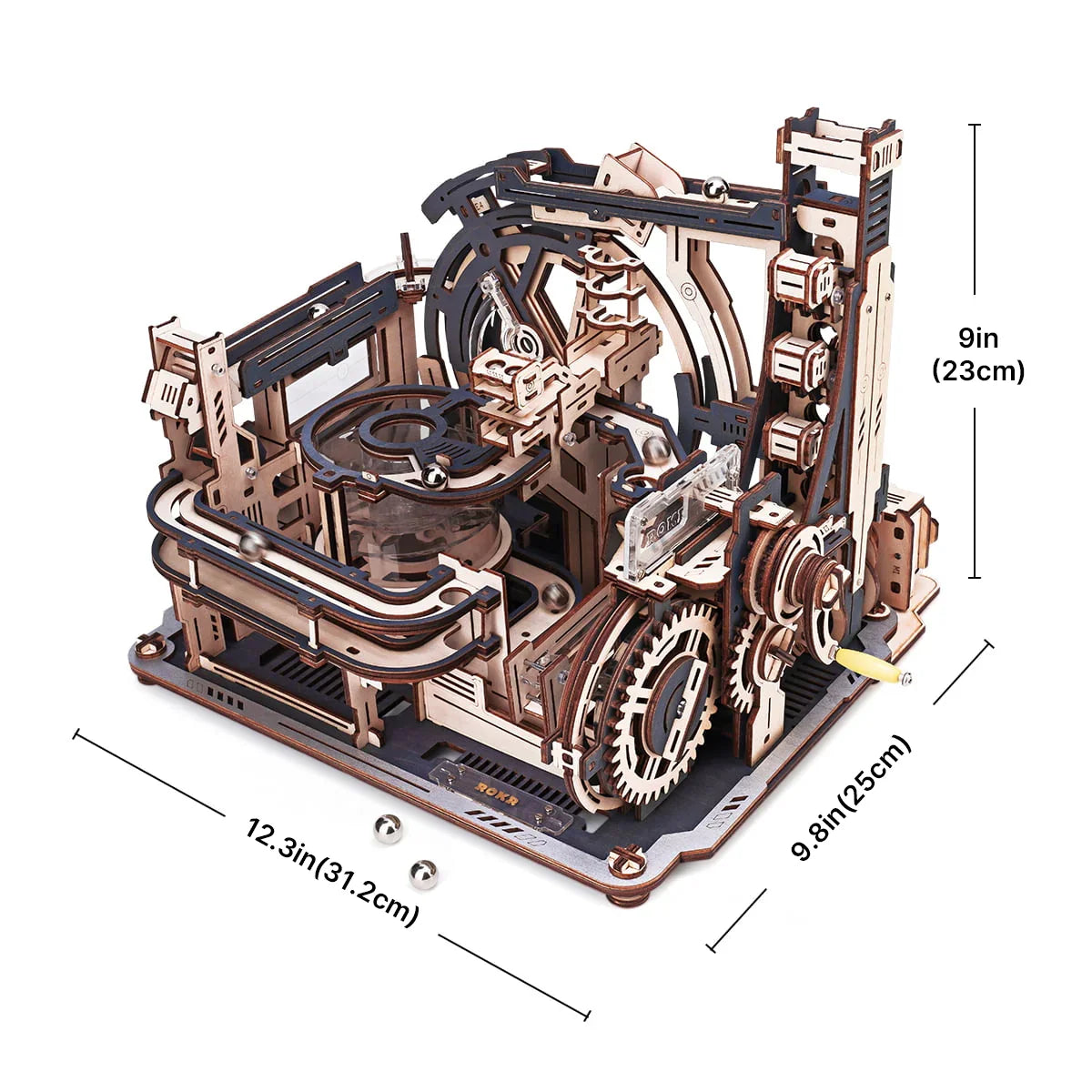 ROKR Marble Spaceport Marble Run 3D Wooden Puzzle