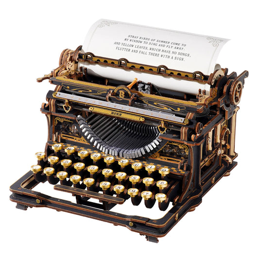 Mechanical Typewriter Wooden 3D Puzzle, Classic Version