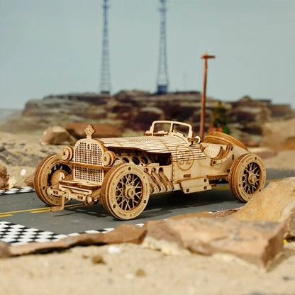 Wood Puzzle: V8 Grand Prix Car